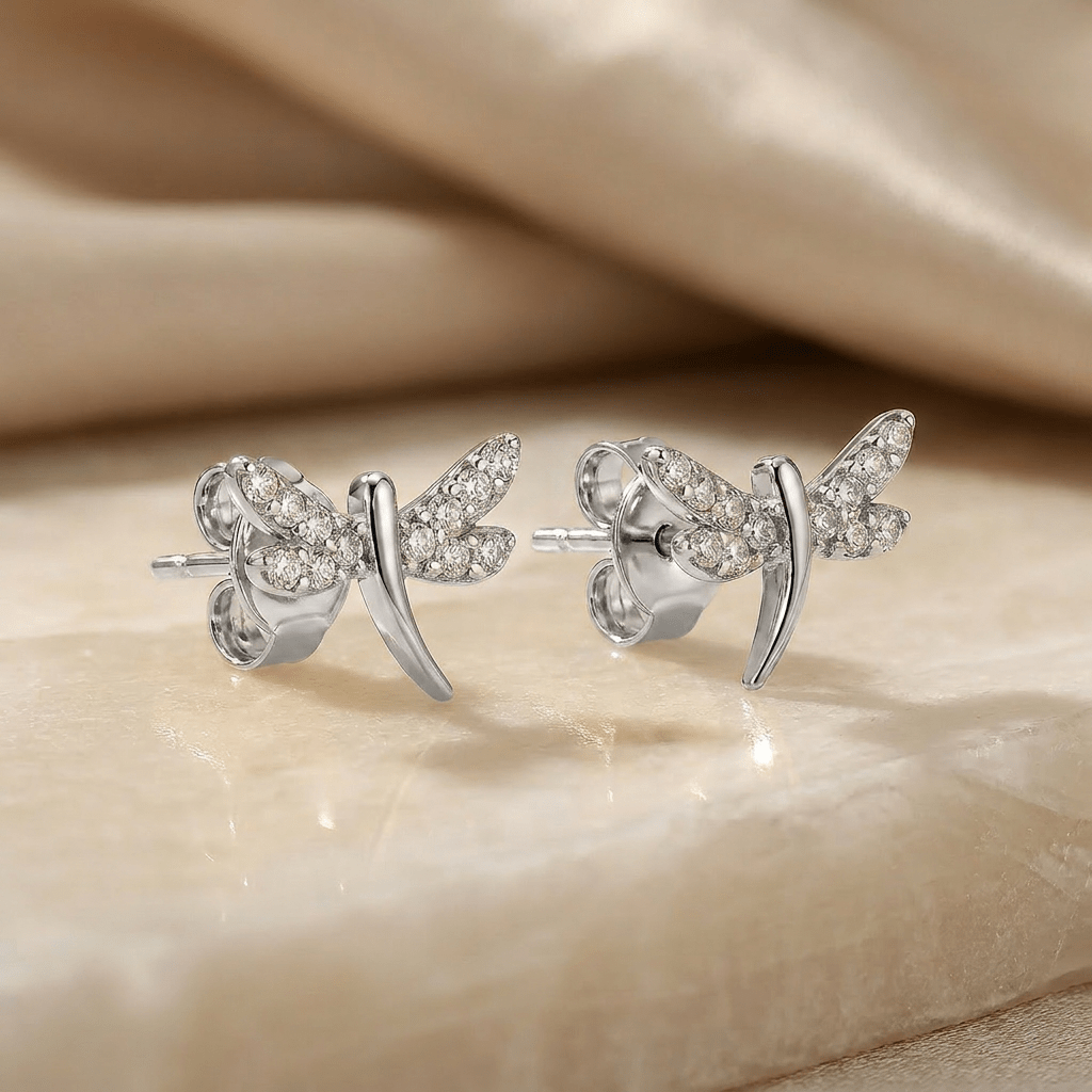 Boucles d'oreilles Dragon Fly - Argent 925, Oxyde de zirconium