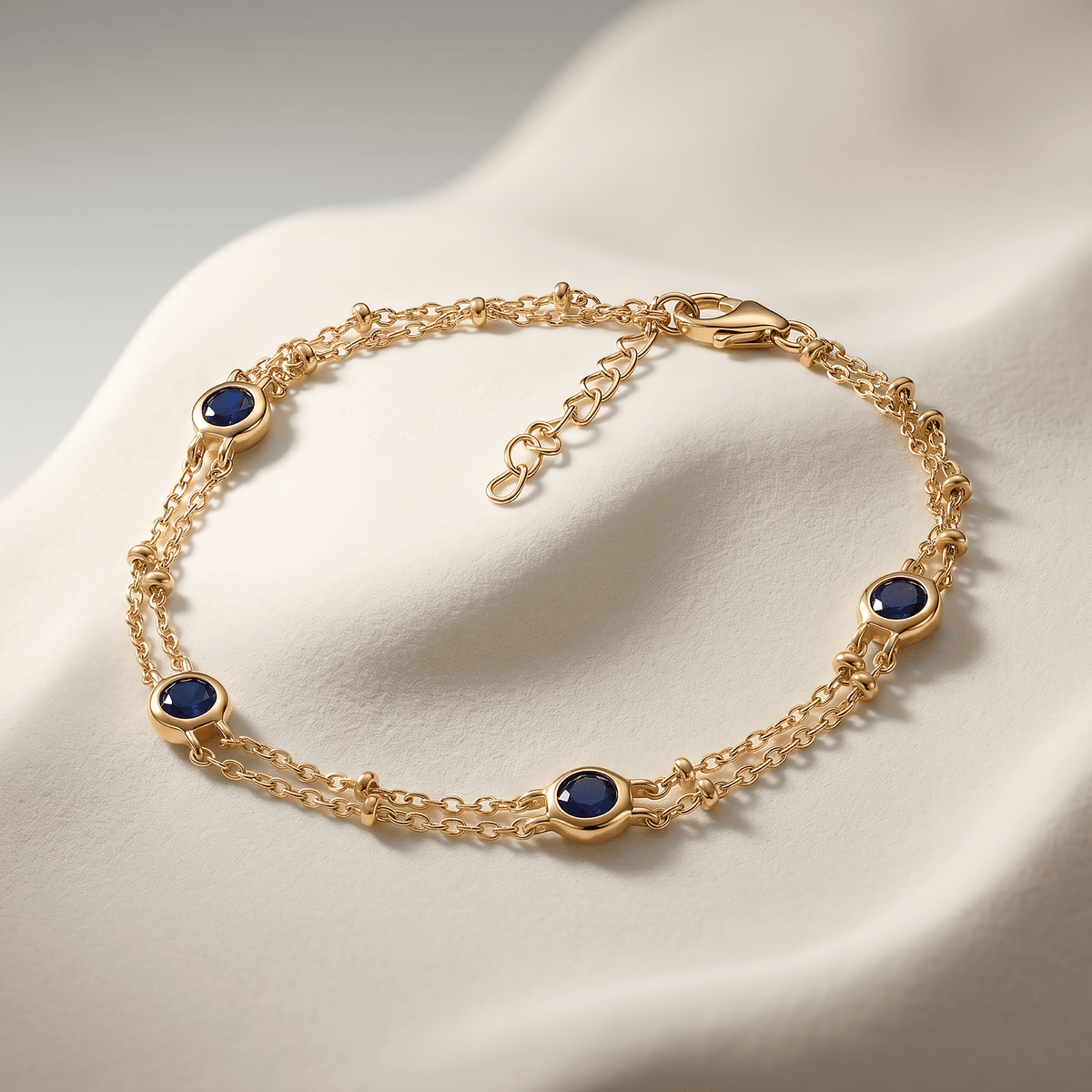 Bracelet Precioso - Argent 925 doré Or jaune 18k, Oxyde de zirconium