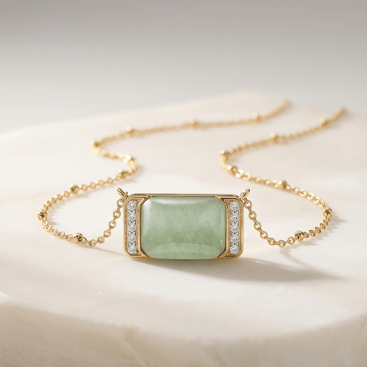 Collier Mona-Lisa - Doré Or jaune 18k, Aventure verte & Oxyde de zirconium