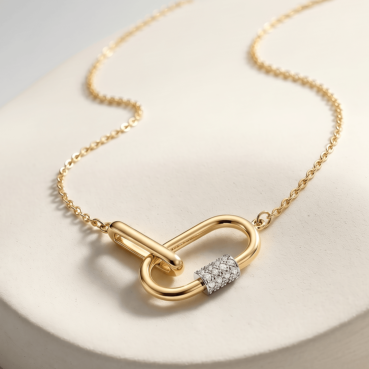 Collier Hold On - Argent 925 doré Or jaune, Oxyde de zirconium